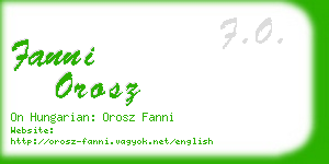 fanni orosz business card